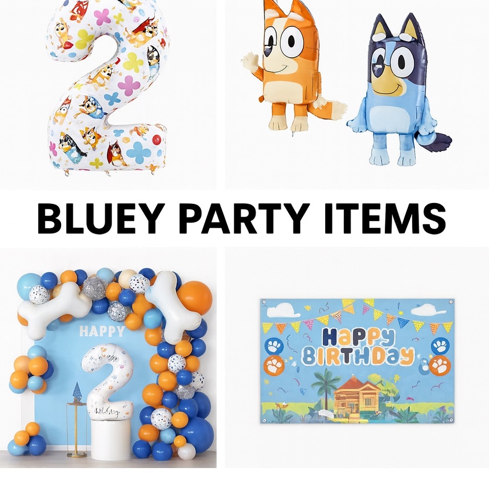 Bluey Themed Party Supplies Set